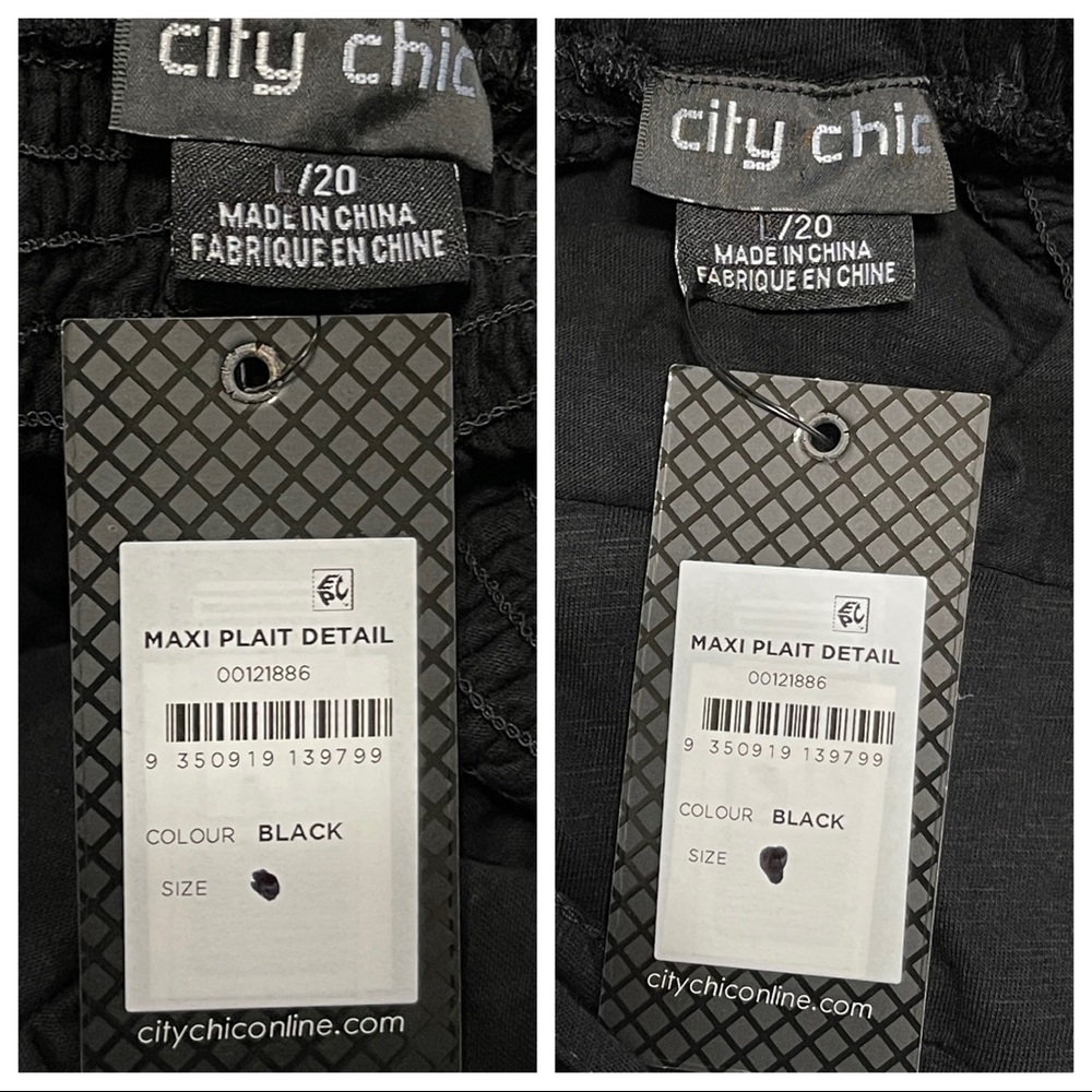 NWT! City Chic Plait Detail Maxi Dress - black - Picture 4 of 6